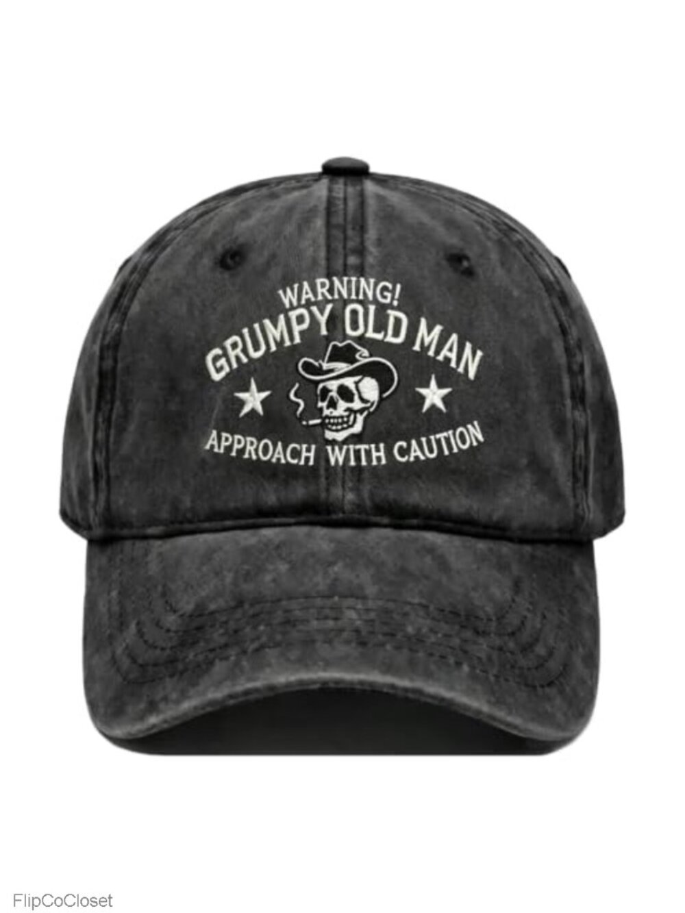Embroidered Baseball Cap Adjustable Washed Cotton Funny Slogan Hat